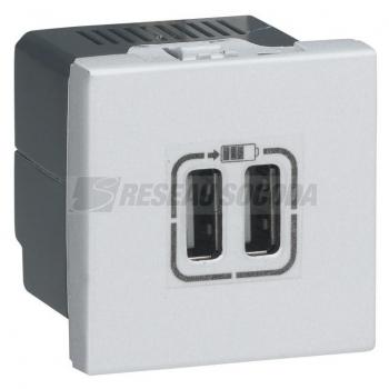  CHARG 2M 2USB A+A 2.4A 12W ALU 