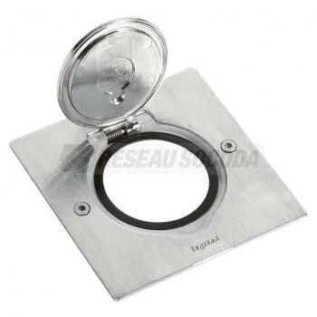  PLATINE SOL CARRE INOX BROSSE 