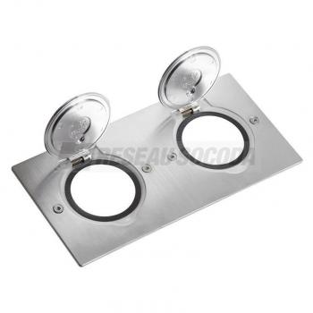  PLATINE SOL RECT. INOX BROSSE 