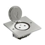  2P+T FB SOL CARRE INOX BROSSE 
