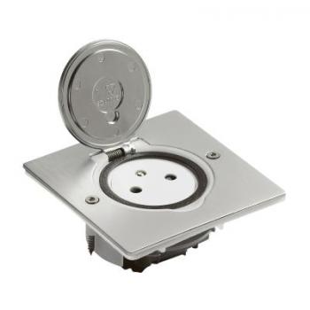  2P+T FB SOL CARRE INOX BROSSE 