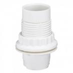  DOUILLE PLAST.E14 BLANC+BAGUE 
