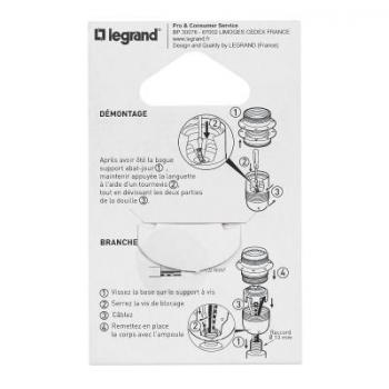  DOUILLE ACIER LAITON.E27 BAGUE 