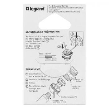  DOUILLE PLAST.E27+BAG+PASS.FIL 