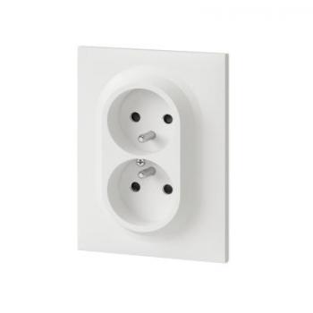  PRISE 2X2P+T 1POSTE  BLANC 