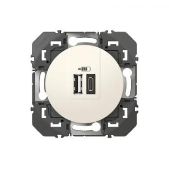  CHARG 2USB A+C 3A 15 W BLANC 