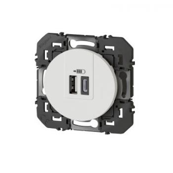  CHARG 2USB A+C 3A 15 W BLANC 