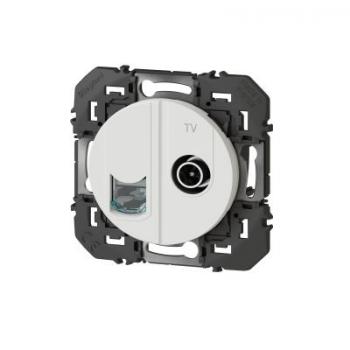  TV ET RJ45 CAT6 STP BLANC 