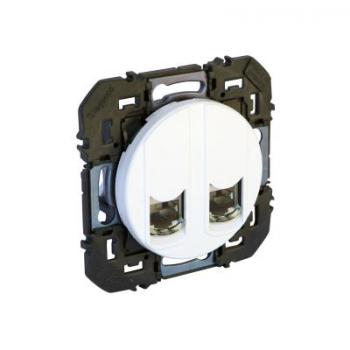  PRISE 2 RJ45 CAT6 STP BLANC 