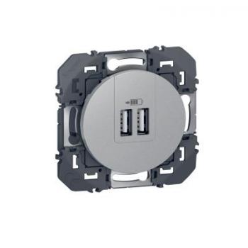 CHARG 2USB A+A 2.4A 12W ALU 