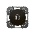 CHARG 2USB A+A 3A 15W NOIR 