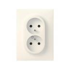  PRISE 2X2P+T 1POSTE ONE BLANC 