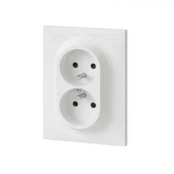  PRISE 2X2P+T 1POSTE ONE BLANC 