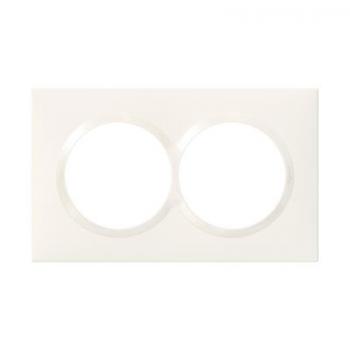  PLAQUE 2P 57MM BLANC 