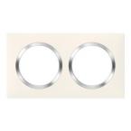  PLAQUE 2P BLANC CHROME 