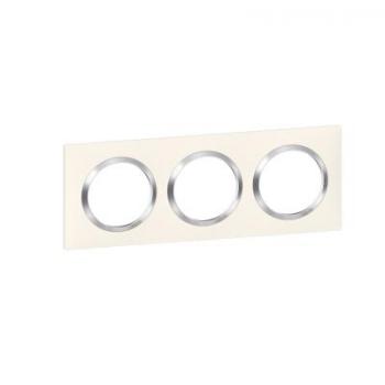  PLAQUE 3P BLANC CHROME 
