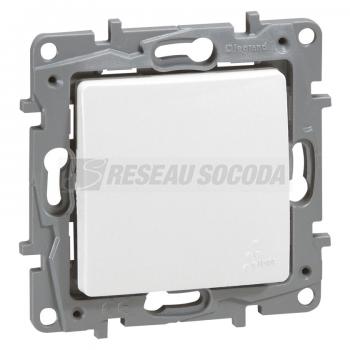  POUSSOIR 6A LUMI IP44 BLANC 