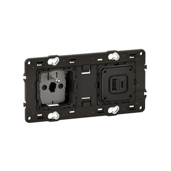  2P+T + USB A+C 20W PD 2P PRECA 