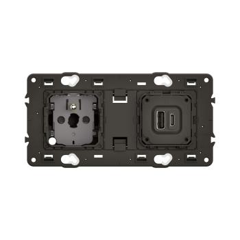  2P+T + USB A+C 20W PD 2P PRECA 