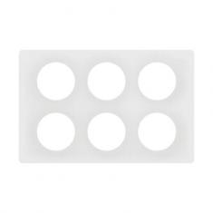  PLAQUE 2X3P BLANC EMAILLE 