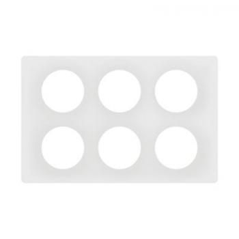 PLAQUE 2X3P BLANC EMAILLE 