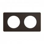  PLAQUE 2 POSTES NOIR MAT 