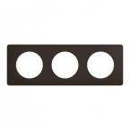  PLAQUE 3 POSTES NOIR MAT 