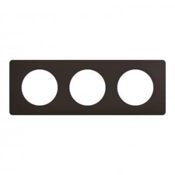  PLAQUE 3 POSTES NOIR MAT 