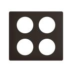  PLAQUE 2X2 POSTES NOIR MAT 