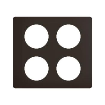  PLAQUE 2X2 POSTES NOIR MAT 