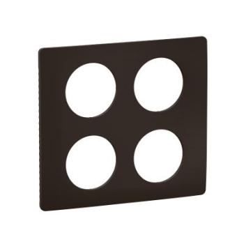  PLAQUE 2X2 POSTES NOIR MAT 