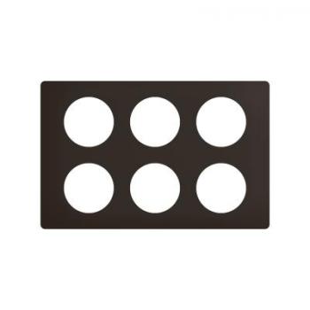  PLAQUE 2X3 POSTES NOIR MAT 