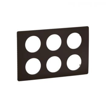  PLAQUE 2X3 POSTES NOIR MAT 