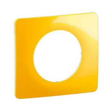  PLAQUE 1 POSTE JAUNE SAFRAN 
