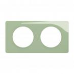  PLAQUE 2 POSTES VERT CELADON 