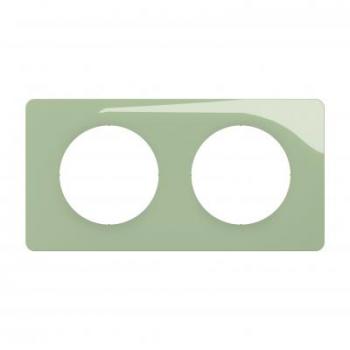  PLAQUE 2 POSTES VERT CELADON 