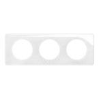  PLAQUE 3 POSTES BLANC RELIEF 