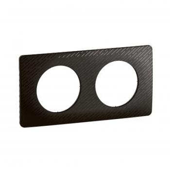  PLAQUE 2 POSTES NOIR METEORE 