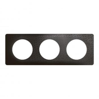 PLAQUE 3 POSTES NOIR METEORE 
