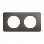  PLAQUE 2 POSTES GRIS CENDRE 