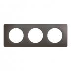  PLAQUE 3 POSTES GRIS CENDRE 