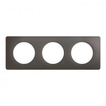  PLAQUE 3 POSTES GRIS CENDRE 