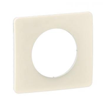  PLAQUE 1 POSTE BLANC AMANDE 