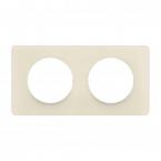  PLAQUE 2 POSTES BLANC AMANDE 