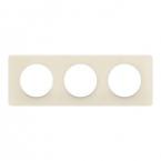  PLAQUE 3 POSTES BLANC AMANDE 