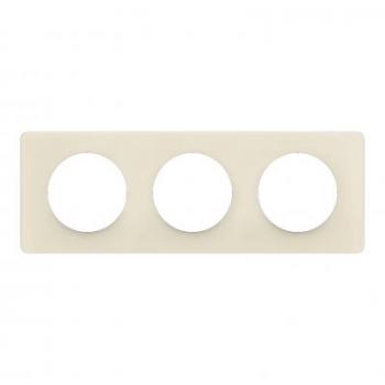  PLAQUE 3 POSTES BLANC AMANDE 