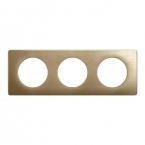  PLAQUE 3 POSTES BRONZE SATINE 