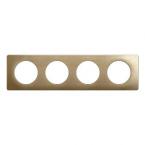  PLAQUE 4 POSTES BRONZE SATINE 