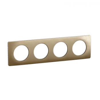  PLAQUE 4 POSTES BRONZE SATINE 