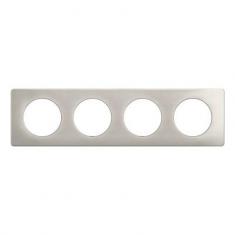  PLAQUE 4 POSTES ALU SATINE 